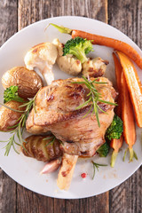 lamb chop and vegetable