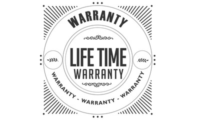life time warranty icon vintage rubber stamp guarantee