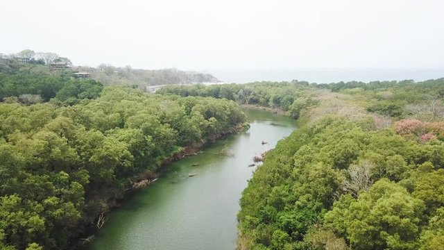Drohnenvideo: Naturschutzgebiet Reserva biologica, Rio Nosara und Playa Nosara, Costa Rica