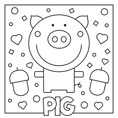 Fototapeta premium Coloring page. Vector illustration.