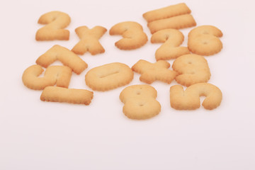 The digital shape of the biscuit on a white background