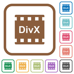 DivX movie format simple icons
