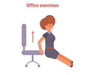 Exercises for office. Vector.