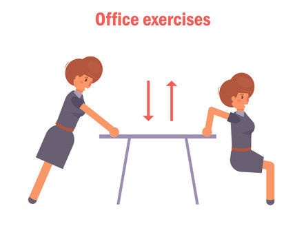 Exercises for office. Vector.
