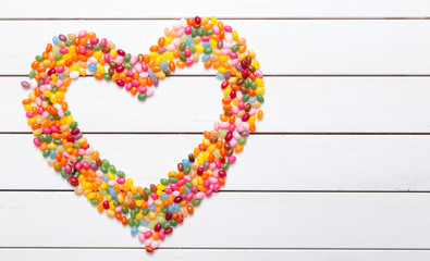 Colorful candy heart background