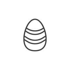 Easter egg outline icon. linear style sign for mobile concept and web design. Decorated egg line vector icon. Symbol, logo illustration. Pixel perfect vector graphics