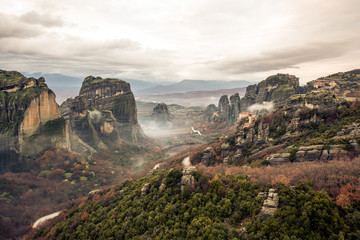 stunning mountain landscape in Meteora greece