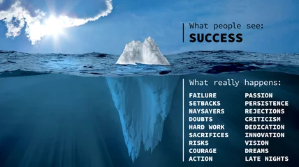 Deurstickers The iceberg of success © topshots