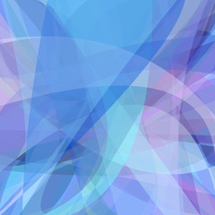 Dynamic blue abstract background from colored curves