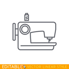 Sewing machine Icon Editable line sketch icon. Stock vector illustration.