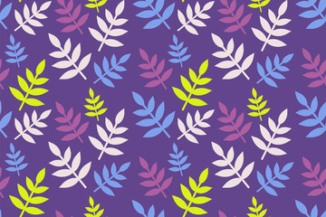 Leaves Pattern. Endless Background. Seamless