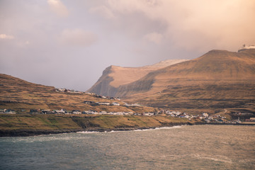 the town of eidi in the faroe islands