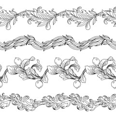 Retro vector ornamental frame, hand draw illustration.