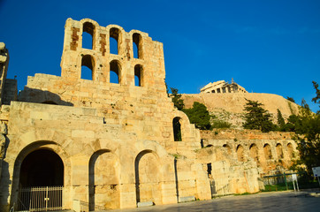 Fototapeta premium parthenon herodeion athens greece in spring