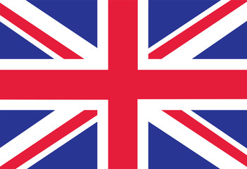 British Flag as Background. Flag of Great Britain. Vector EPS illustration