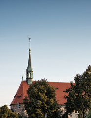 The historical centre of Prague. Old European city in the buildings and details