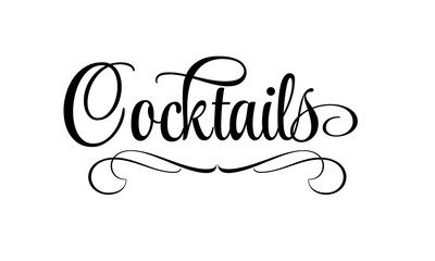 Cocktails - Schriftzug 