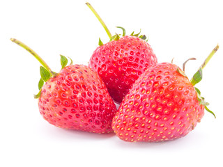 Group of Strawberries isolated on white background