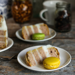 macaroon - delicious and beautiful dessert (almond cake with cream)