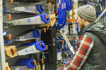 Man in a hardware store