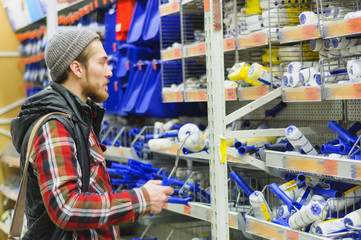 Man in a hardware store