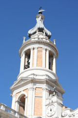 Bell tower of Loreto cathedral, Marche, Italy