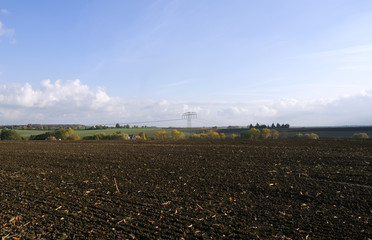 Altenburg / Germany: View from the Martin Luther pilgrimage path over the rolling countryside between Oberloedla and Steinwitz