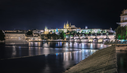 Fototapeta na wymiar The Old Town of Prague, The Czech Republic at night.