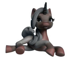 lovely unicorn cartoon © DM7