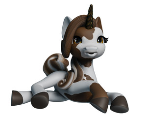 lovely unicorn cartoon © DM7