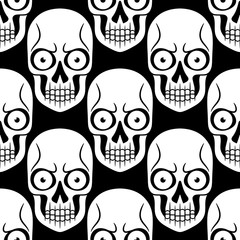 Tattoo Skull Seamless Pattern