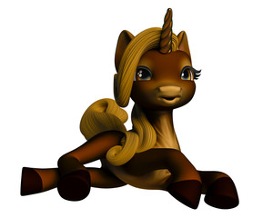 lovely unicorn cartoon © DM7