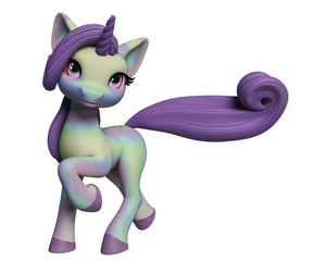 lovely unicorn cartoon © DM7