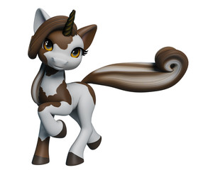 lovely unicorn cartoon © DM7