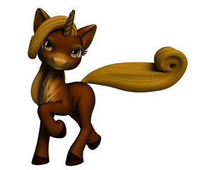 lovely unicorn cartoon © DM7