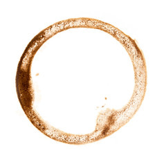 Obraz premium Spot of coffee isolated on white background