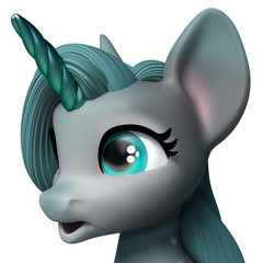 lovely unicorn cartoon © DM7
