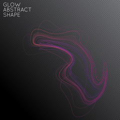 Abstract tangled threads shape