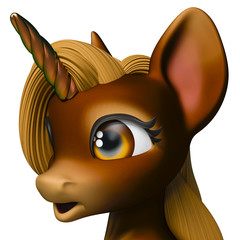 lovely unicorn cartoon © DM7