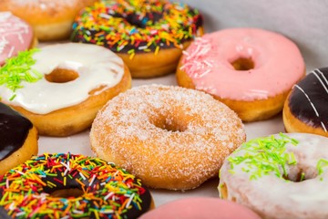 Sweet colorful donuts