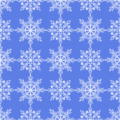 Cotton fabric 3662880 Seamless pattern of snowflakes.