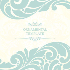 Fototapeta na wymiar Ornamental background template design.