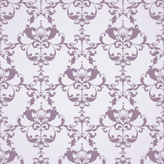 Seamless damask pattern. Ornamental background with lace pattern.