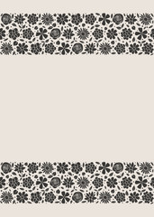 Floral wreath - concept of a spring background with colourful flowers. Vector.