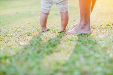 Images of Asian children are practicing