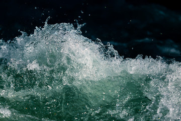 Stormy waves in the ocean as a background