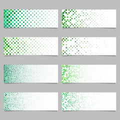 Geometric rounded square pattern banner template set