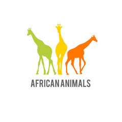 Wild Africa animal stylized icon.