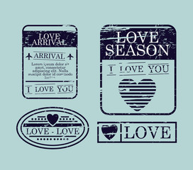 set love seals icons