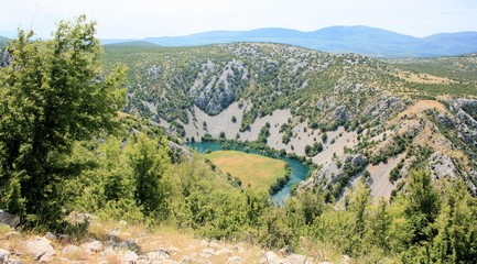 Fototapeta premium view on the lovely Krupa river, Croatia